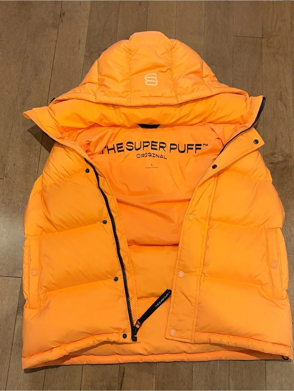 NEW PRICE TNA Aritzia The Super Puff Vest - Neon Orange Size XL - Picture 1 of 5